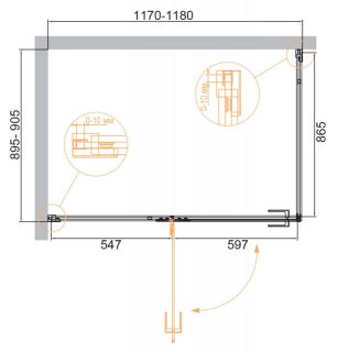 Душевой уголок Cezares Bellagio 120x90см чёрный BELLAGIO-AH-1-120/90-C-NERO