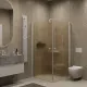 Душевой уголок на монопетле by Deonria U-80-79-6-BR/M-W 80x79см белый/бронза матовая