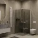 Душевой уголок на монопетле by Deonria U-90-89-6-G-W1 90x89см белый/графит