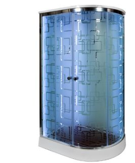 Душевая кабина Deto ЕМ1512 L LED с гм. 120х80х220 см