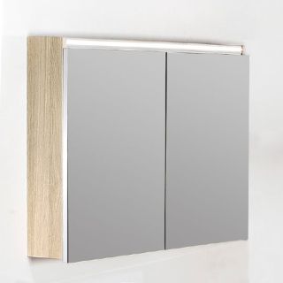 Зеркальный шкаф Armadi Art Vallessi 80см дуб светлый 547-L