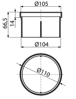 Горловина для трапа AlcaPlast ?105 APV0800