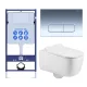 Комплект SET AQUATEK ЛУГАНО-016 4в1 унитаз с инсталляцией кнопкой и сиденьем микролифт