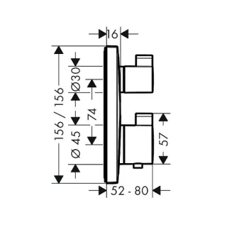 Смеситель для душа Hansgrohe Ecostat Square 15714140S бронза