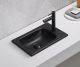 Раковина Gid Bm3340 72203 встраиваемая сверху черная матовая 40.5x26x10