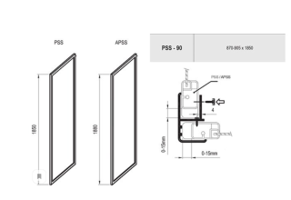 Боковая часть Ravak Supernova APSS-90 9407010211 Pearl профиль белый