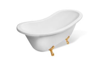 Ванна из литьевого мрамора Эстет Boston silk ФР-00014525 180x74см белый матовый