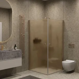 Душевой уголок на монопетле by Deonria U-80-79-6-BR/M-BR 80x79см бронза/бронза матовая