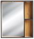 Зеркало-шкаф с подсветкой Bellezza Бруно 70см табакко 00000011806