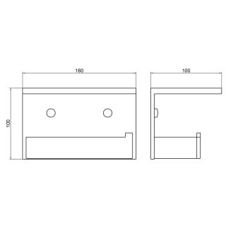 Бумагодержатель Timo Petruma 15243/00 с полкой для телефона хром