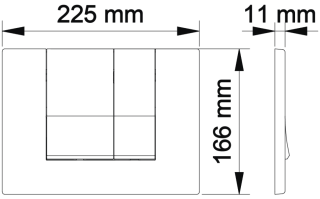 Кнопка смыва Berges Novum soft touch чёрный 040045