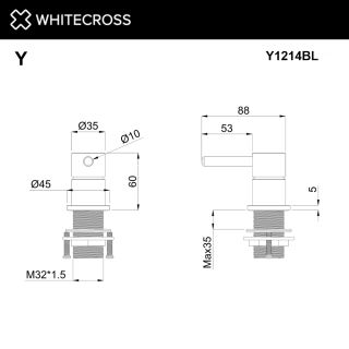 Смеситель для раковины WHITECROSS Y1214BL чёрный матовый