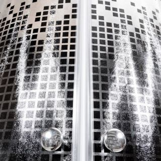 Душевая кабина Deto L 890 с гм. и эл. BLACK 90х90х215 см