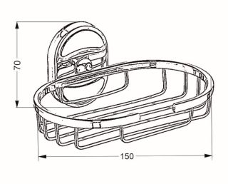 Мыльница РМС A2022 хром