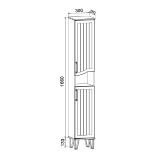 Пенал Runo мята правый Марсель 30 (00-00001221)
