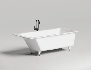 Ванна из искусственного камня Salini Cascata S-Stone 104223MRH 180x80см RAL снаружи