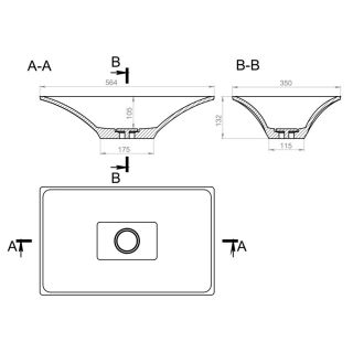 Раковина Holbi Sirius 57см бетон 2.02.017.44.4