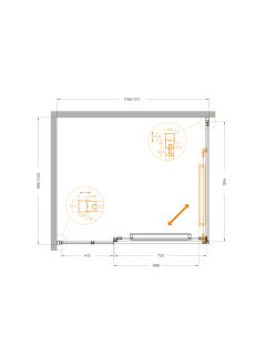 Душевой уголок CEZARES LUX-AH-FS-11-120/100-C-CR