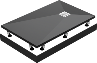 Поддон литьевой Good Door Essentia ЧЕРНЫЙ 160x70 см