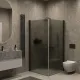 Душевой уголок на монопетле by Deonria U-90-89-6-GM-B 90x89см чёрный/графит матовый