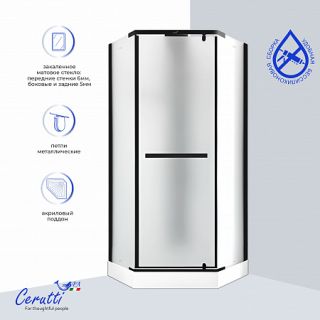 Душевая кабина Ceruttispa KORRA90B (90x90x205)