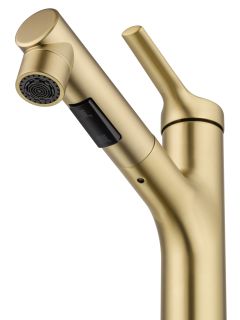 Смеситель для раковины Wonzon & Woghand WW-A40862-BG с выдвижным изливом брашированное золото