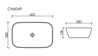 Раковина Ceramica Nova Element CN6049MDH 60см тёмный антрацит матовый