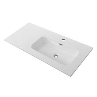 Раковина керамическая чаша справа CEZARES 100 см, CZR-8095-100-R белый