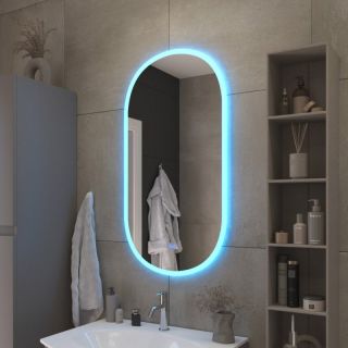 Зеркало Cezares 550x1050х30мм с контурной разноцветной подсветкой RGB и сенсорным выключателем CZR-SPC-ELS-550-1050-RGB-TCH