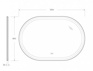 Зеркало Cezares с подсветкой и подогревом CZR-SPC-GIUBILEO-1200-800-TCH-WARM
