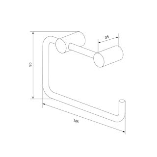 Держатель для туалетной бумаги IDDIS Petite чёрный матовый PETBL00i43
