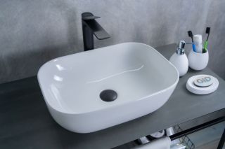 Раковина Gid D1333 51183 накладная белая 46x32.5x13.5