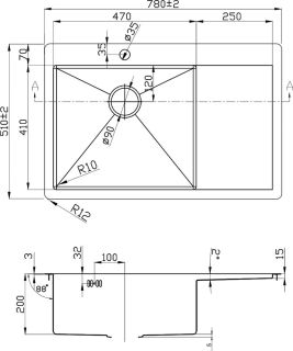 Мойка кухонная Zorg Inox R 7851-L