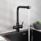 Смеситель для кухни РМС SUS125BL-017F-015 с подключением фильтра чёрный