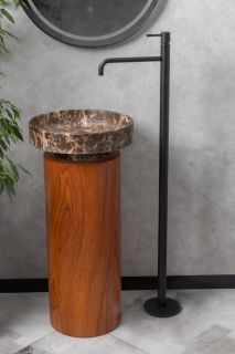 Напольный смеситель для раковины Boheme Uno 107-B чёрный