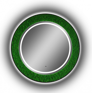 Зеркало с подсветкой Continent Forest ЗЛП301 с бесконтактным сенсором 100см декоративный мох