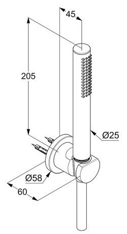 Душевая лейка Kludi Nova Fonte Puristic хром 2085005-15
