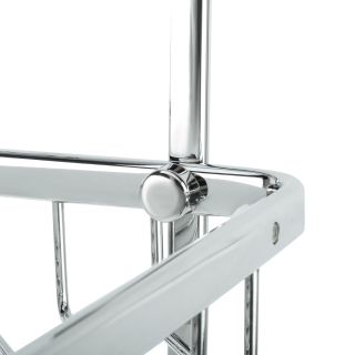 Полка для душевой кабины угловая Fixsen двухэтажная хром латунь (FX-853-2)