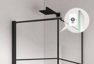 Душевой уголок Berges Dark R 90x90см чёрный матовый 061020R