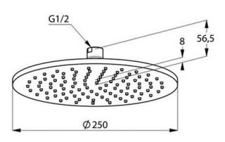 Верхний душ Kludi A-QA чёрный матовый 6432587-00