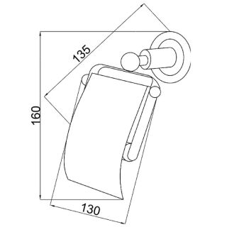 Держатель для туалетной бумаги с крышкой Boheme Murano 10901-B-G золото/чёрный