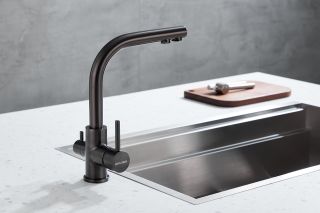 Смеситель для кухни Paulmark Essen Es213011-GM воронёная сталь