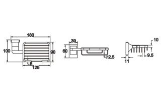 Мыльница Rose RG1604H чёрный