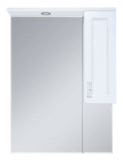 Зеркальный шкаф с подсветкой Misty Дива 65см правый белый