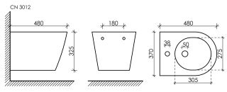Биде подвесное Ceramica Nova Forma CN3012 белый