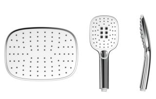 Смеситель для ванны и душа Laguraty 7003 с лейкой чёрный матовый