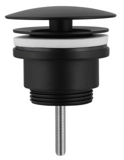 Донный клапан для раковины ABBER AF0012B без перелива чёрный матовый