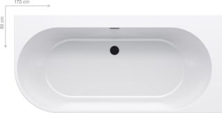 Ванна пристенная Ravak Freedom Corner P XC00100040 1700x800 (правая)