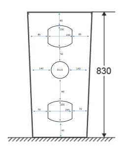 Раковина Ceruttispa  Dorris CT7830 430x360x830 напольная