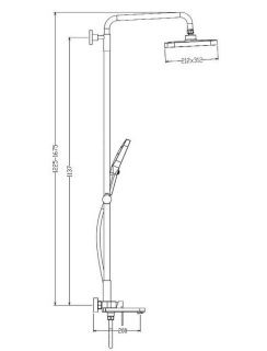 Душевая стойка Raglo R50.24.23 золото